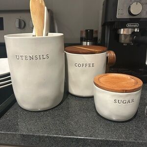 Hearth and Hand With Magnolia Cream White Stoneware SET